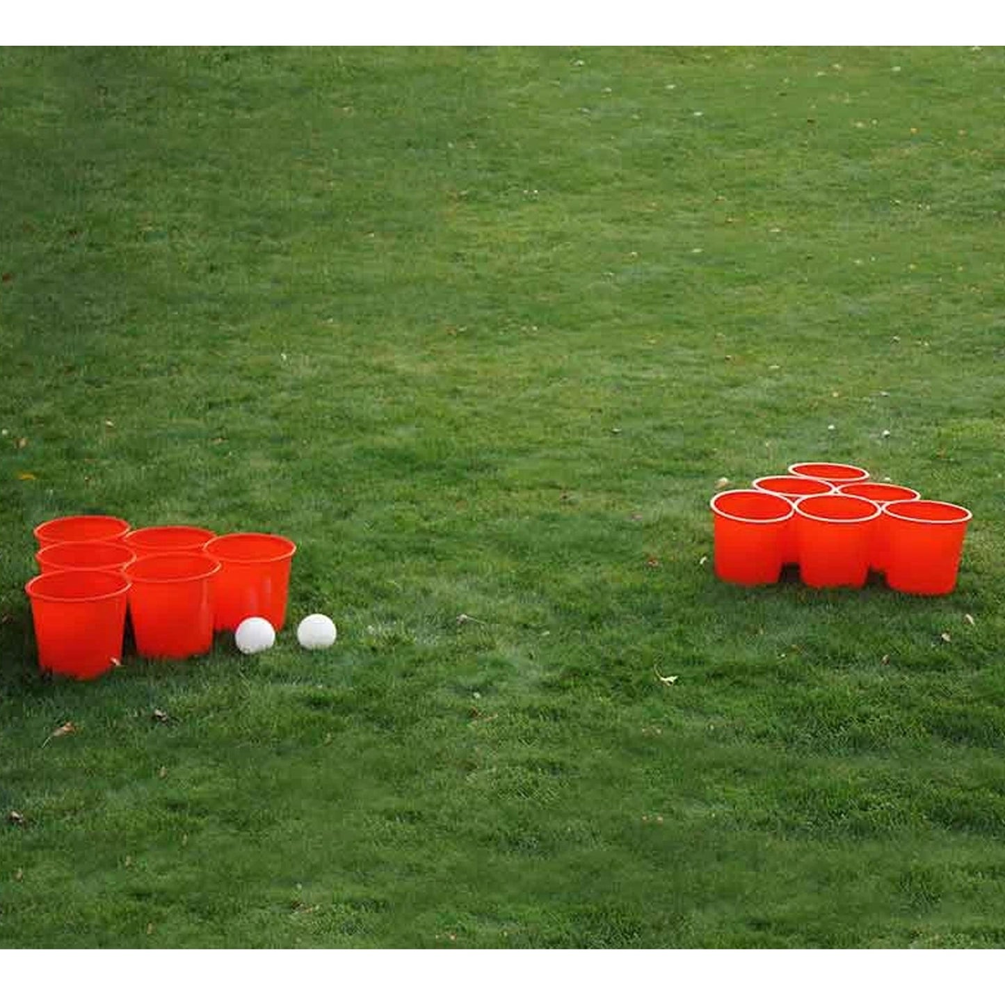 YardGames Giant Outdoor Yard Pong Activity Party Set w/ 12 Buckets & 2 Balls