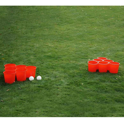 YardGames Giant Outdoor Yard Pong Activity Party Set w/ 12 Buckets & 2 Balls