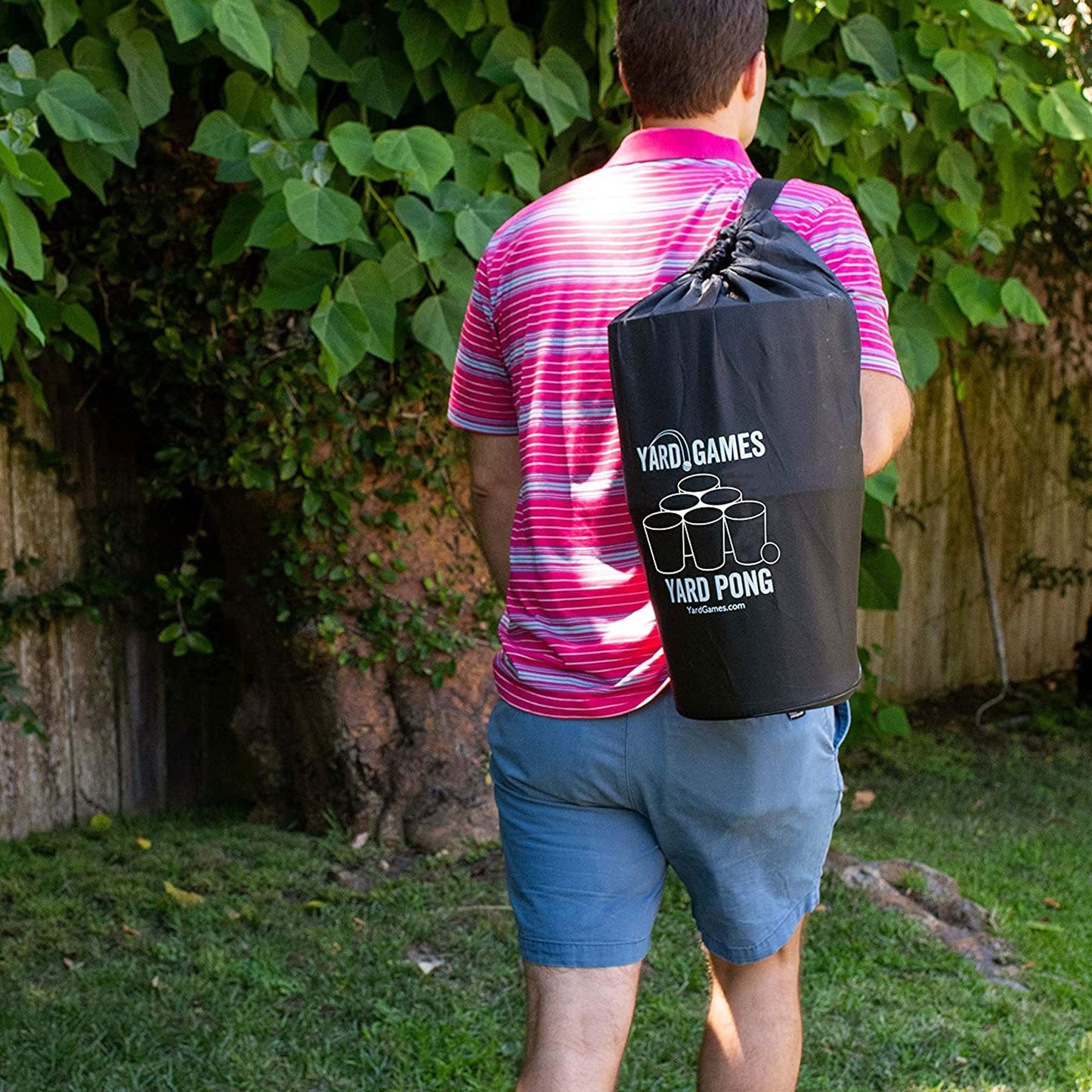 YardGames Giant Outdoor Yard Pong Activity Party Set w/ 12 Buckets & 2 Balls