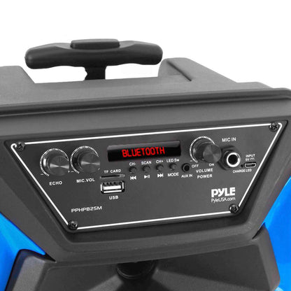 Pyle PPHP82SM.5 Bluetooth Portable PA Speaker and Microphone Karaoke System