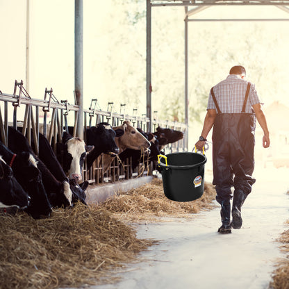 Little Giant 40 Quart Durable and Versatile Utility Muck Tub w/Handles, Black