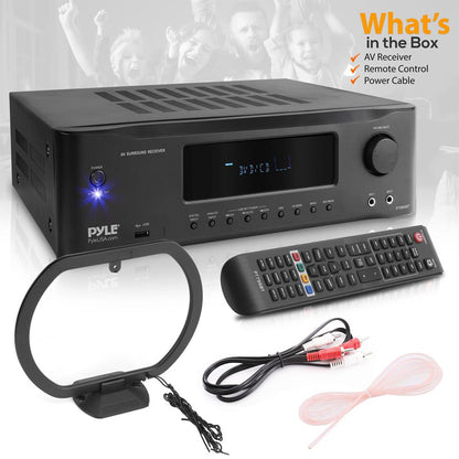 Pyle PT796BT Wireless Streaming Home Theater Receiver with 4K Ultra Support