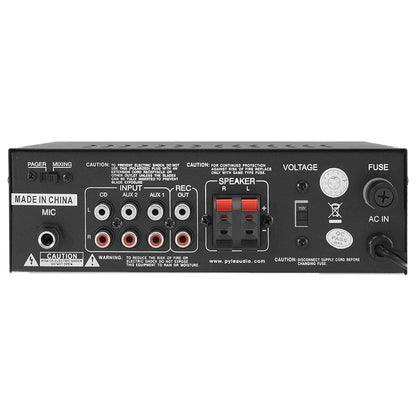 Pyle PTA4 Mini Bluetooth Home Audio 240 Watt 2 Channel Amplifier Stereo Receiver