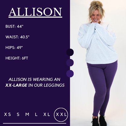 Fleece Lined Leggings | Purple