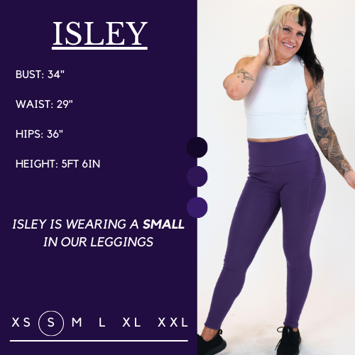 Fleece Lined Leggings | Purple