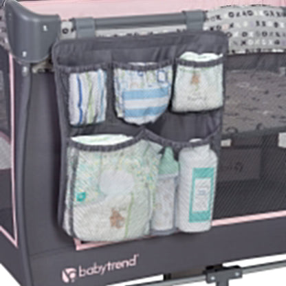 Baby Trend Portable Infant Trend-E Nursery Center with Bassinet, Starlight Pink
