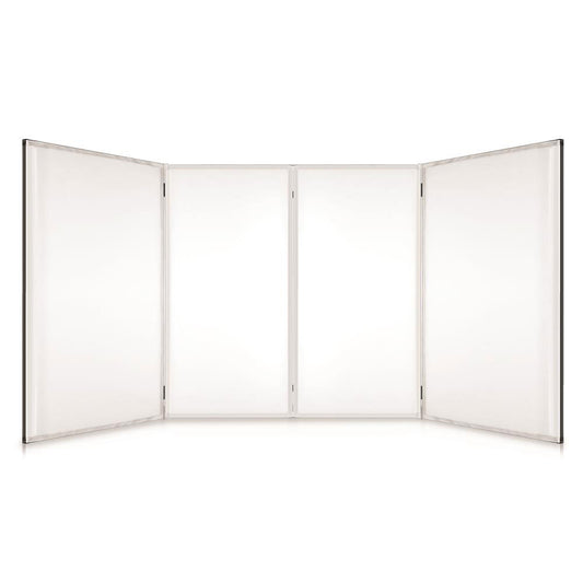 Pyle PDJFAC12 24.2 x 48 x 46 Inch DJ Booth Stand Cover Screen Scrim Panel Facade