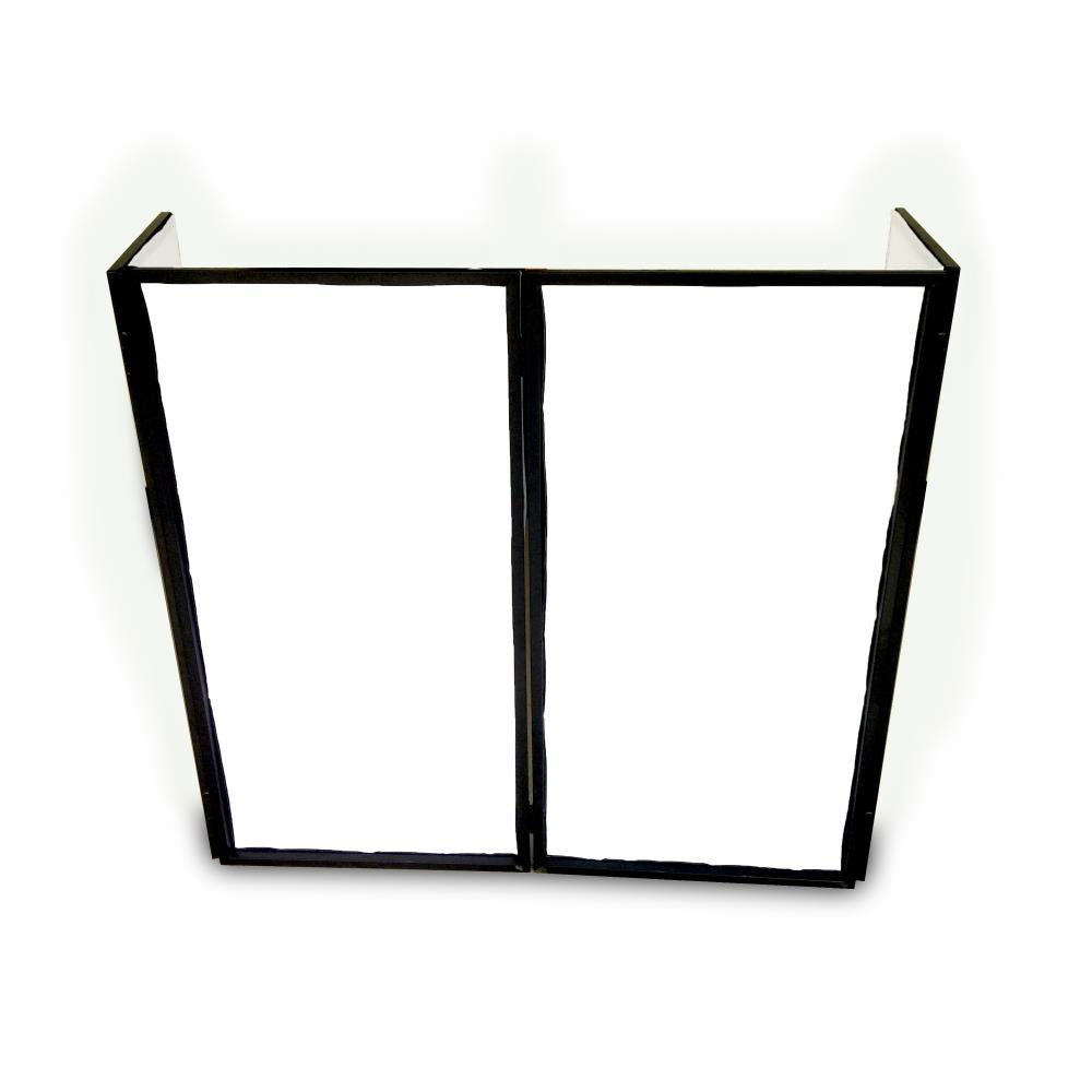 Pyle PDJFAC12 24.2 x 48 x 46 Inch DJ Booth Stand Cover Screen Scrim Panel Facade