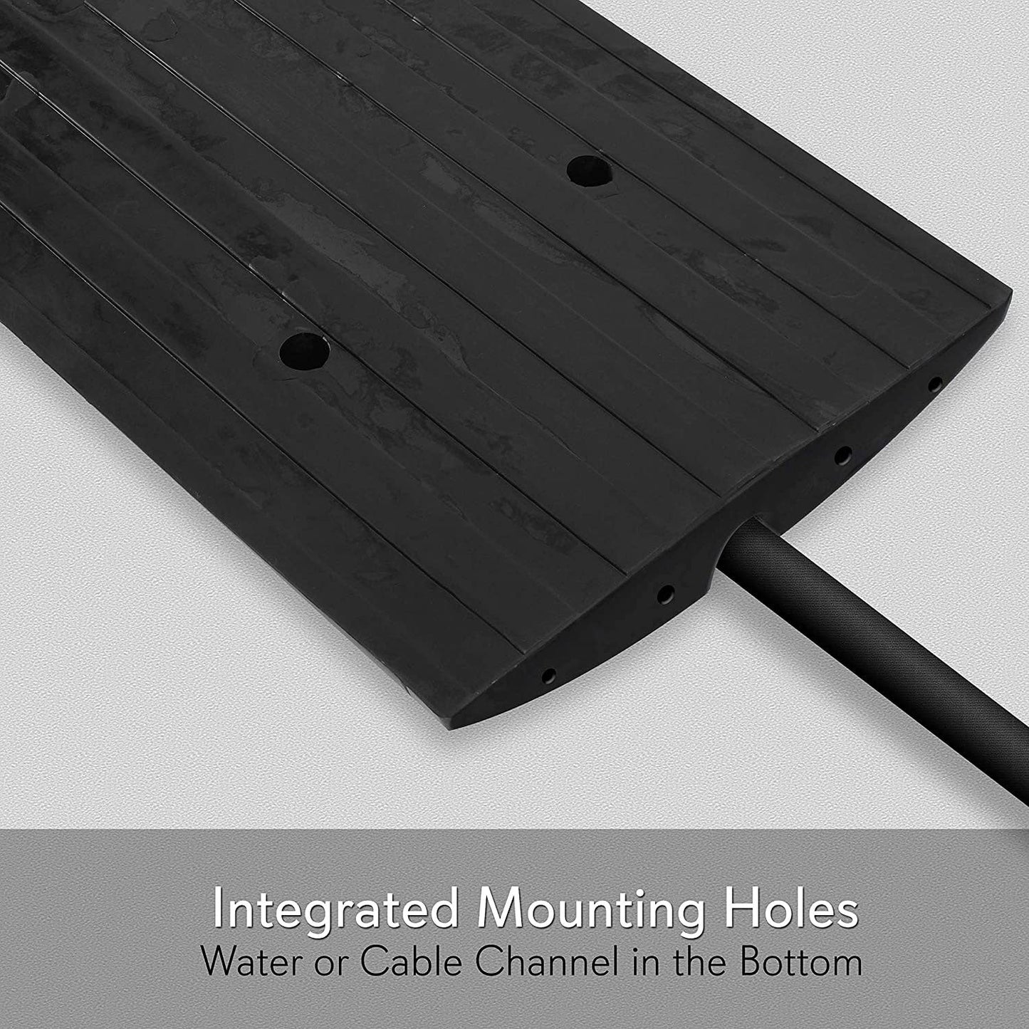 Pyle PCRBDR23 Rugged Rubber Curb Ramp Curbside Driveway Threshold Ramp (3 Pack)