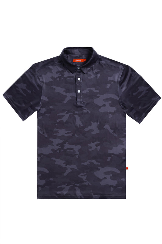 The Darkside | Black and Grey Camo Men’s Polo