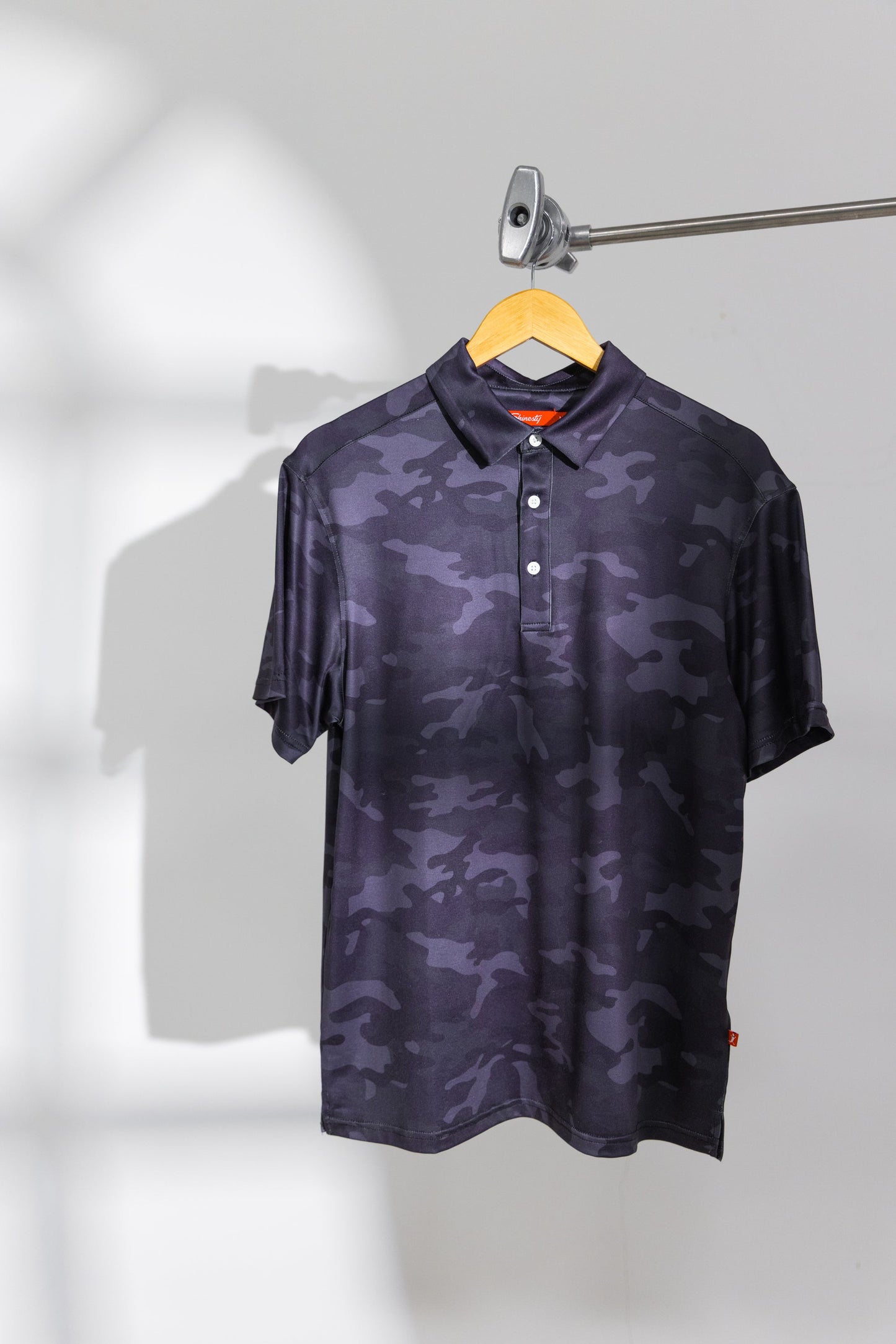 The Darkside | Black and Grey Camo Men’s Polo