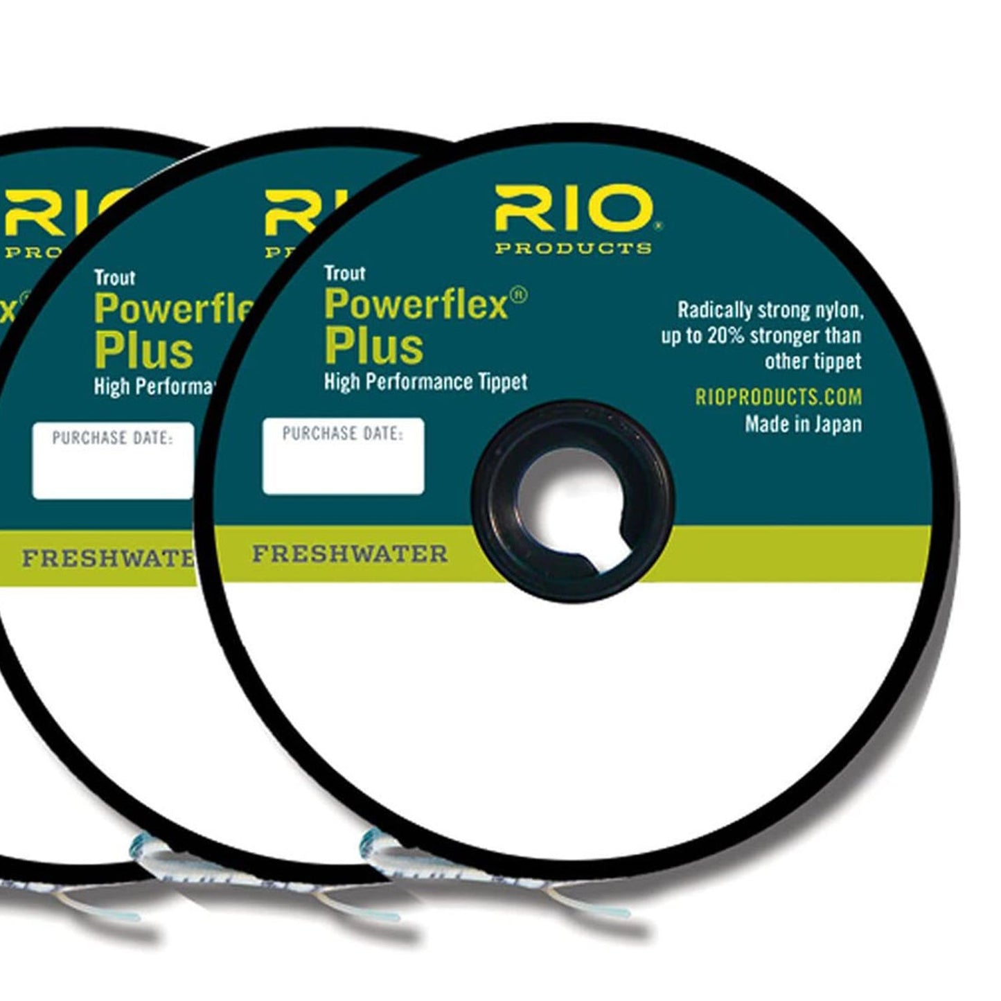Rio Products 6-22197 Powerflex Plus Fly Fishing Tippet, 3X-5X, Clear (3 Pack)