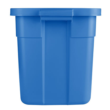 Rubbermaid Roughneck 25 Gal Stackable Storage Container, Heritage Blue (4 Pack)