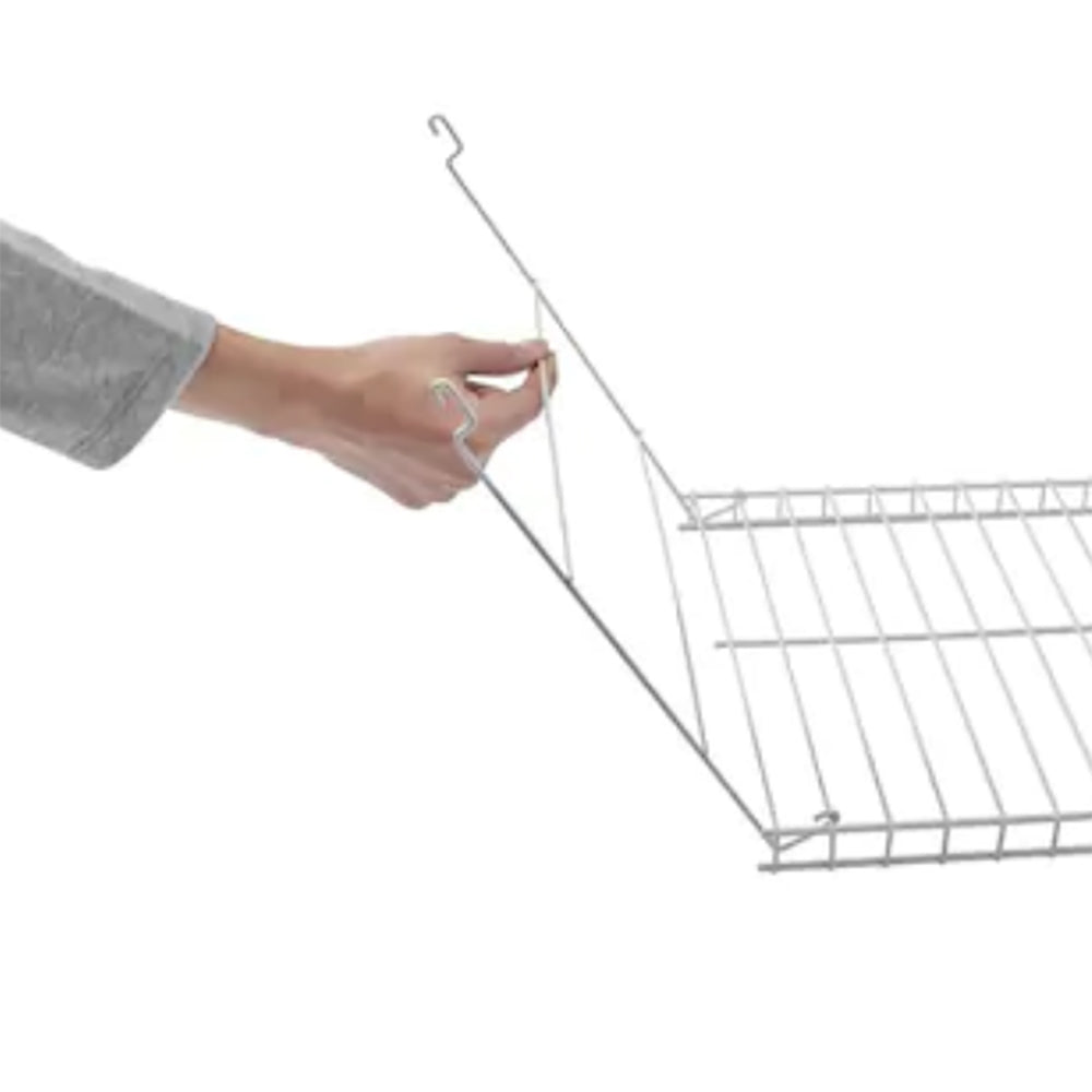 Rubbermaid 24 In Universal Closet Steel Wire Added Storage Hanging Shelf, White