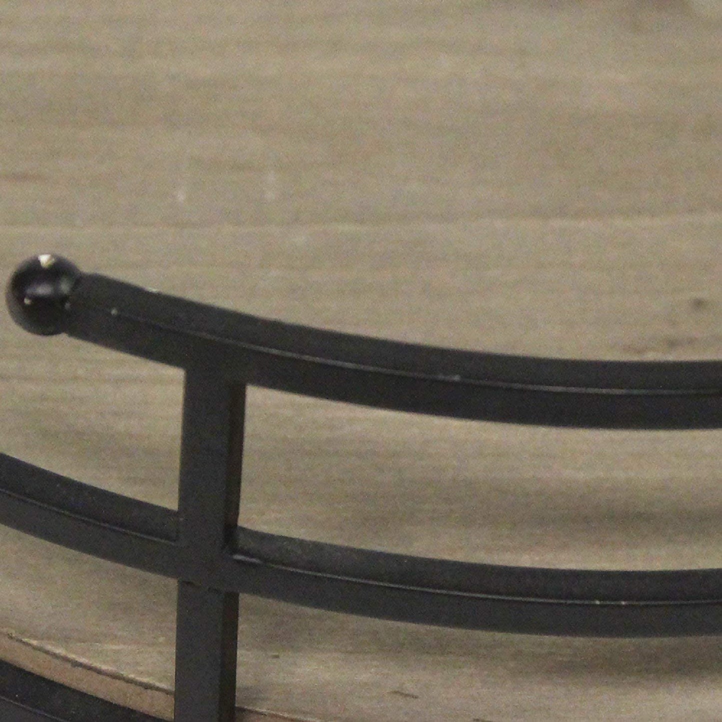 Stratton Home Decor Rustic Modern Farmhouse Metal and Wood Round Counter Tray