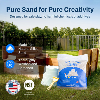 SandPiper 25Lb Premium Grade Multi-Use Play Sand w/Chemical Free Formula, 3 Pack