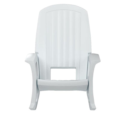 Semco Plastics Rockaway Heavy Duty All-Weather Outdoor Rocking Chair, White