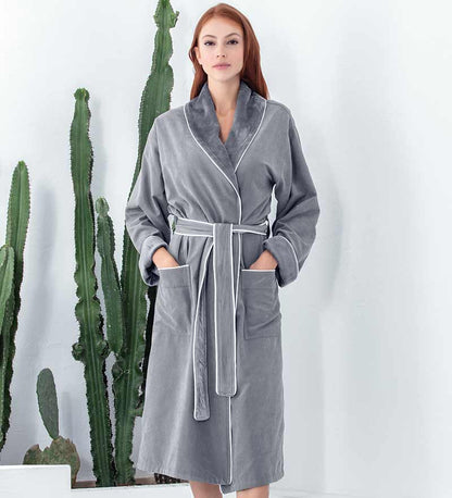 Women's Plush Microfiber Spa Robe