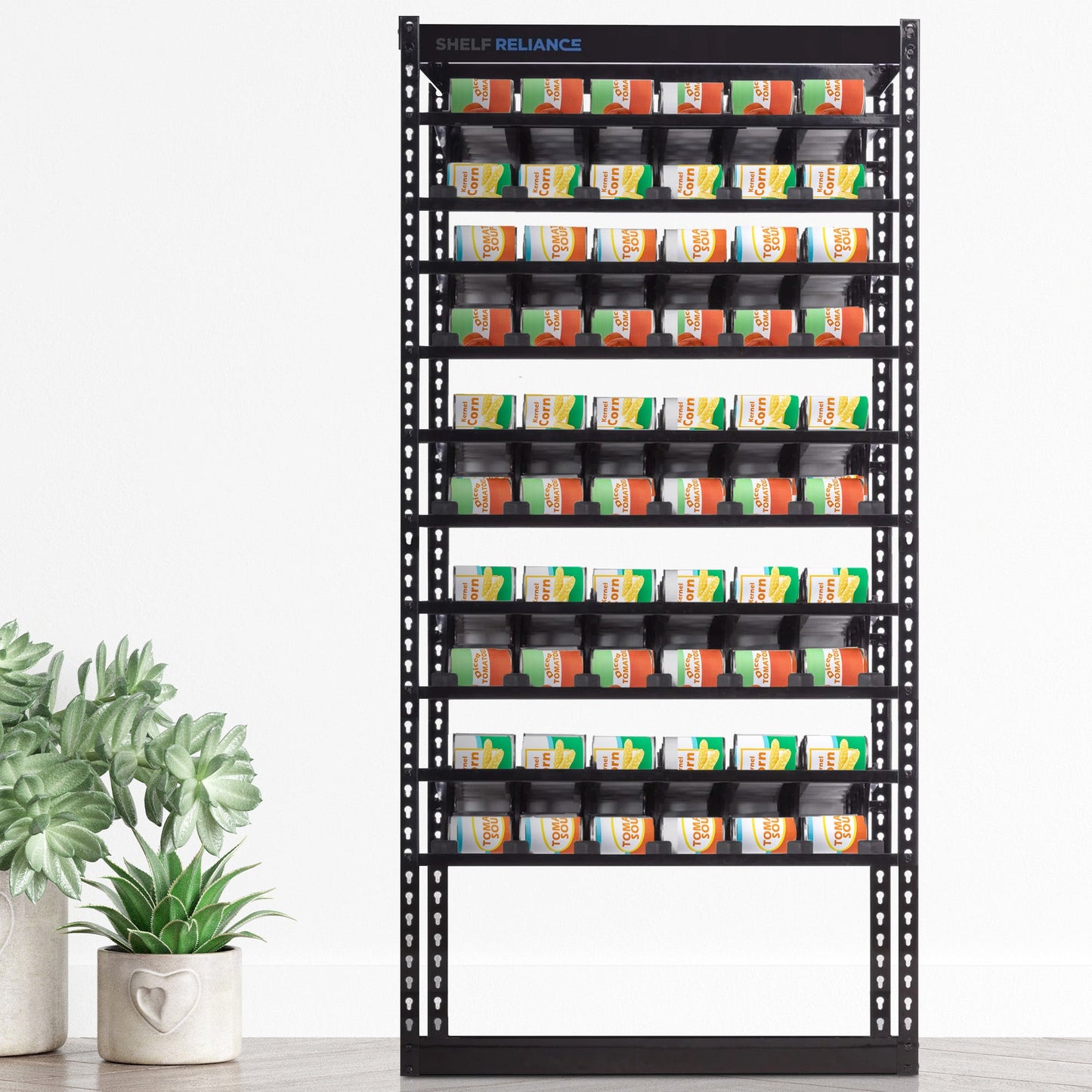 Shelf Reliance Maximizer Small Can Rotation Organizer Supports Up To 390 Cans