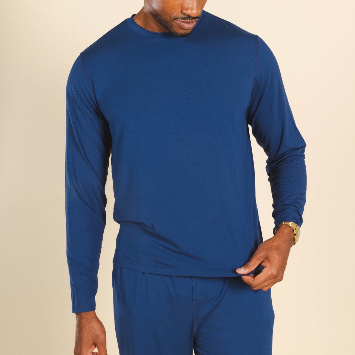 The Big Blue | Navy SleepDeep™ Men’s Long Sleeve Pajama Shirt