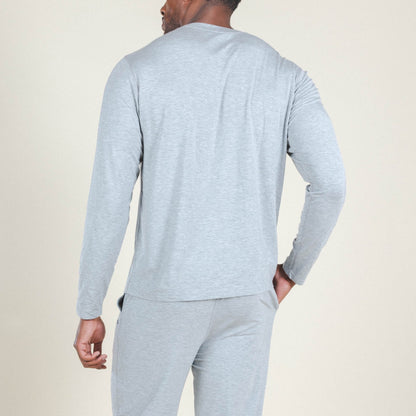 The Intramural Champ | Heather Grey SleepDeep™ Men’s Long Sleeve Pajama Shirt