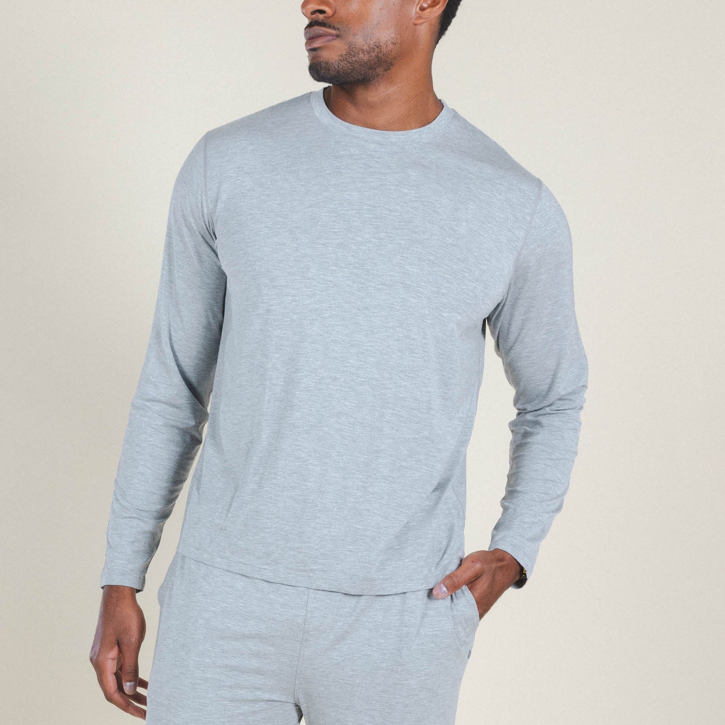 The Intramural Champ | Heather Grey SleepDeep™ Men’s Long Sleeve Pajama Shirt