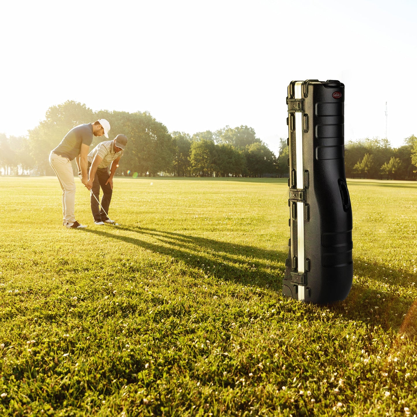 SKB Cases ATA Deluxe Standard Medium Hard Plastic Wheeled Golf Bag Travel Case