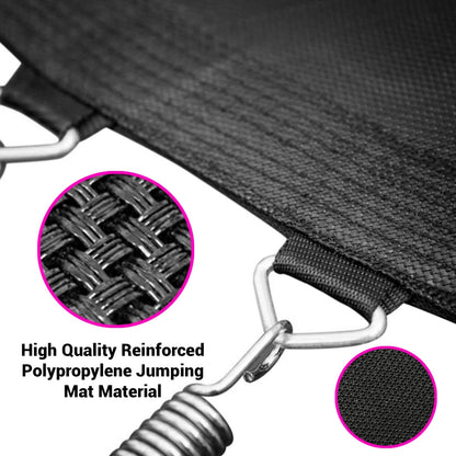 SereneLife 10 Foot Outdoor Trampoline and Safety Net Enclosure for Kids, Pink