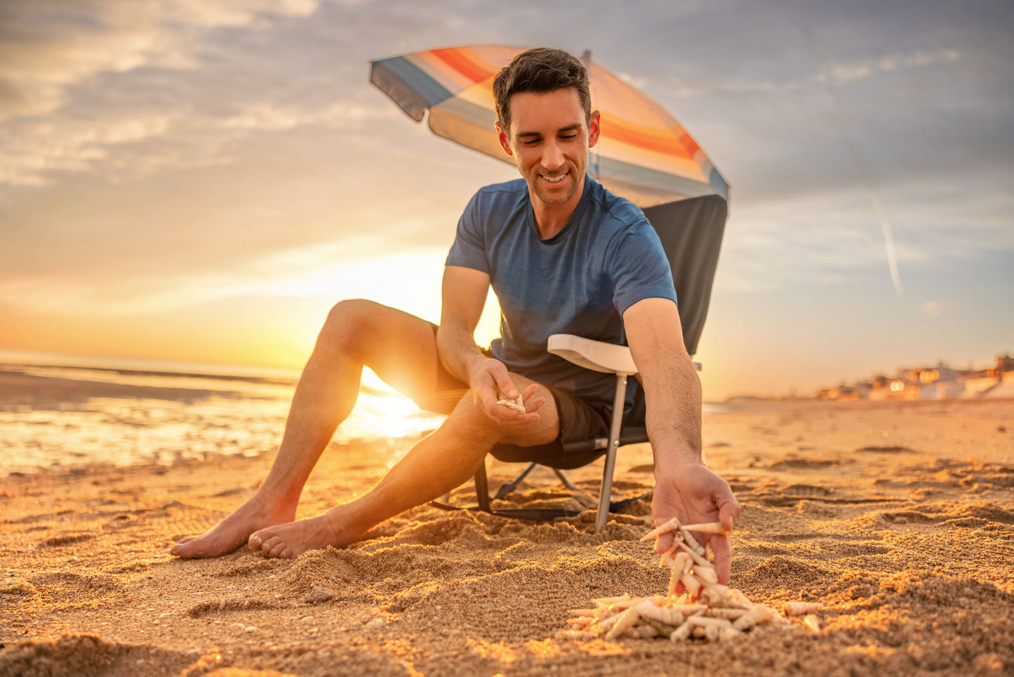 Monaco Reclining Beach Backpack Chair