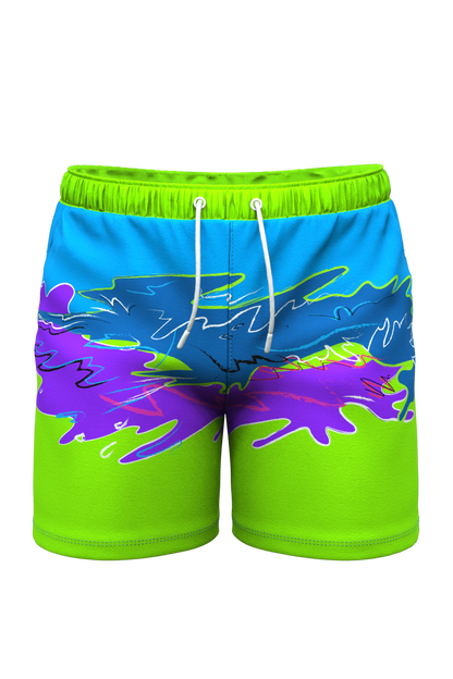 The Snack Shack | Retro Neon Ball Hammock® Pouch 8" Swim Trunks