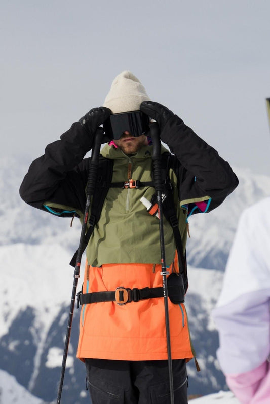 Snow Park Overhead Jacket - Orange & Khaki
