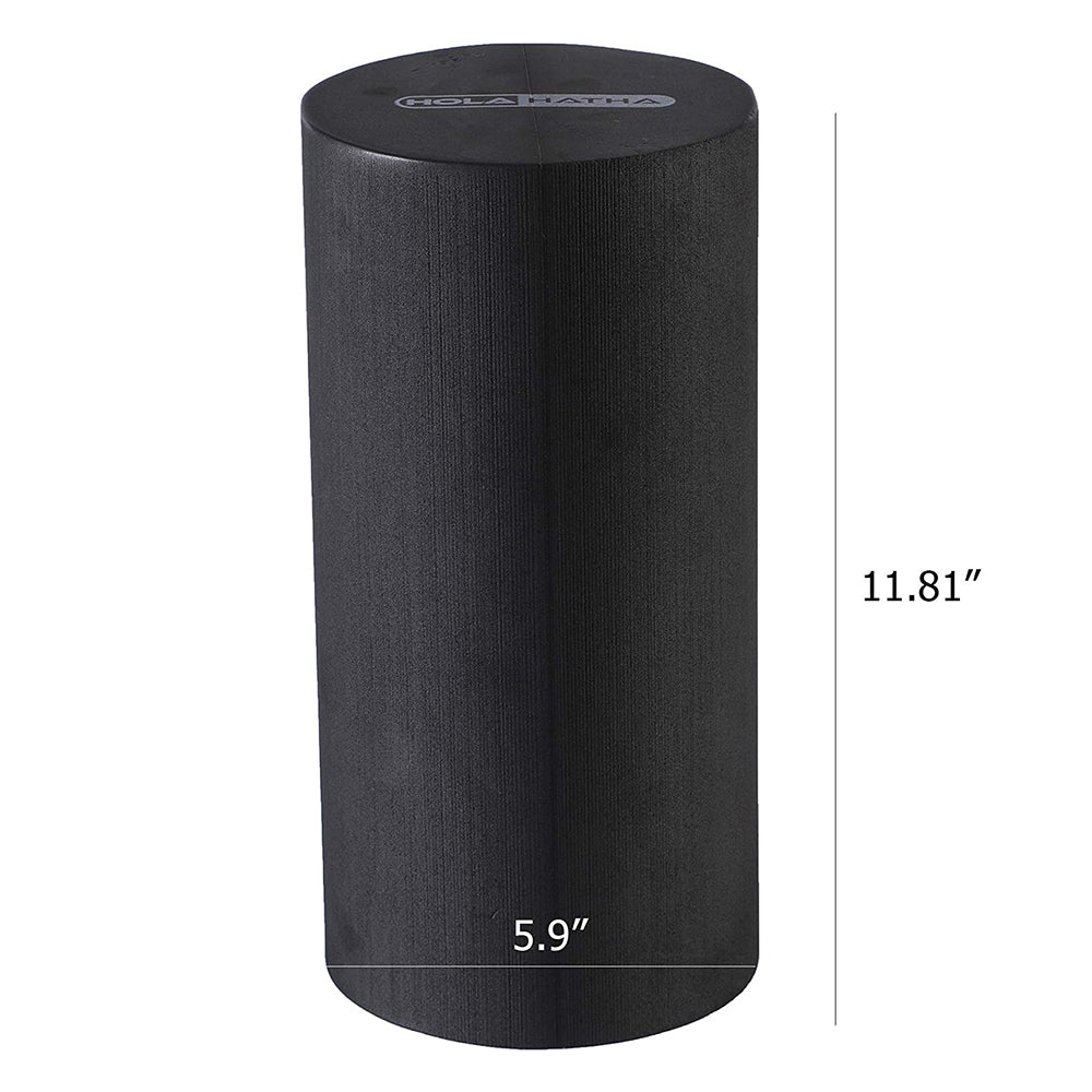 HolaHatha Portable High Density Solid EVA Foam Roller for Yoga and Gym Workouts