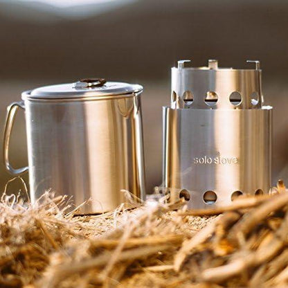 Solo Stove Pot 900/1800/4000 Stainless Steel Companion Pots | Designed for use with Lite/Titan/Campfire Solo Stoves