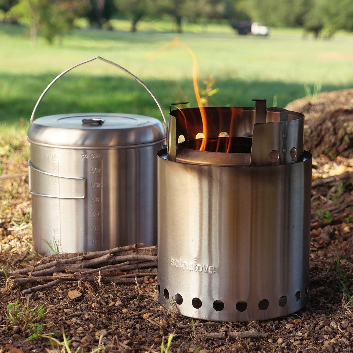 Solo Stove Pot 900/1800/4000 Stainless Steel Companion Pots | Designed for use with Lite/Titan/Campfire Solo Stoves