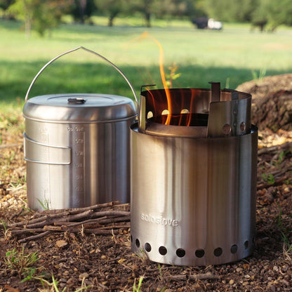 Solo Stove Pot 900/1800/4000 Stainless Steel Companion Pots | Designed for use with Lite/Titan/Campfire Solo Stoves