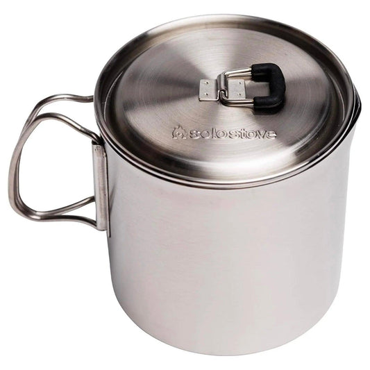 Solo Stove Pot 900/1800/4000 Stainless Steel Companion Pots | Lightweight Aluminum Pot Holding Tripod | Great Portable Cookware for Backpacking, Camping & Survival Adventures | Deisgned for use with Lite/Titan/Campfire Solo Stoves