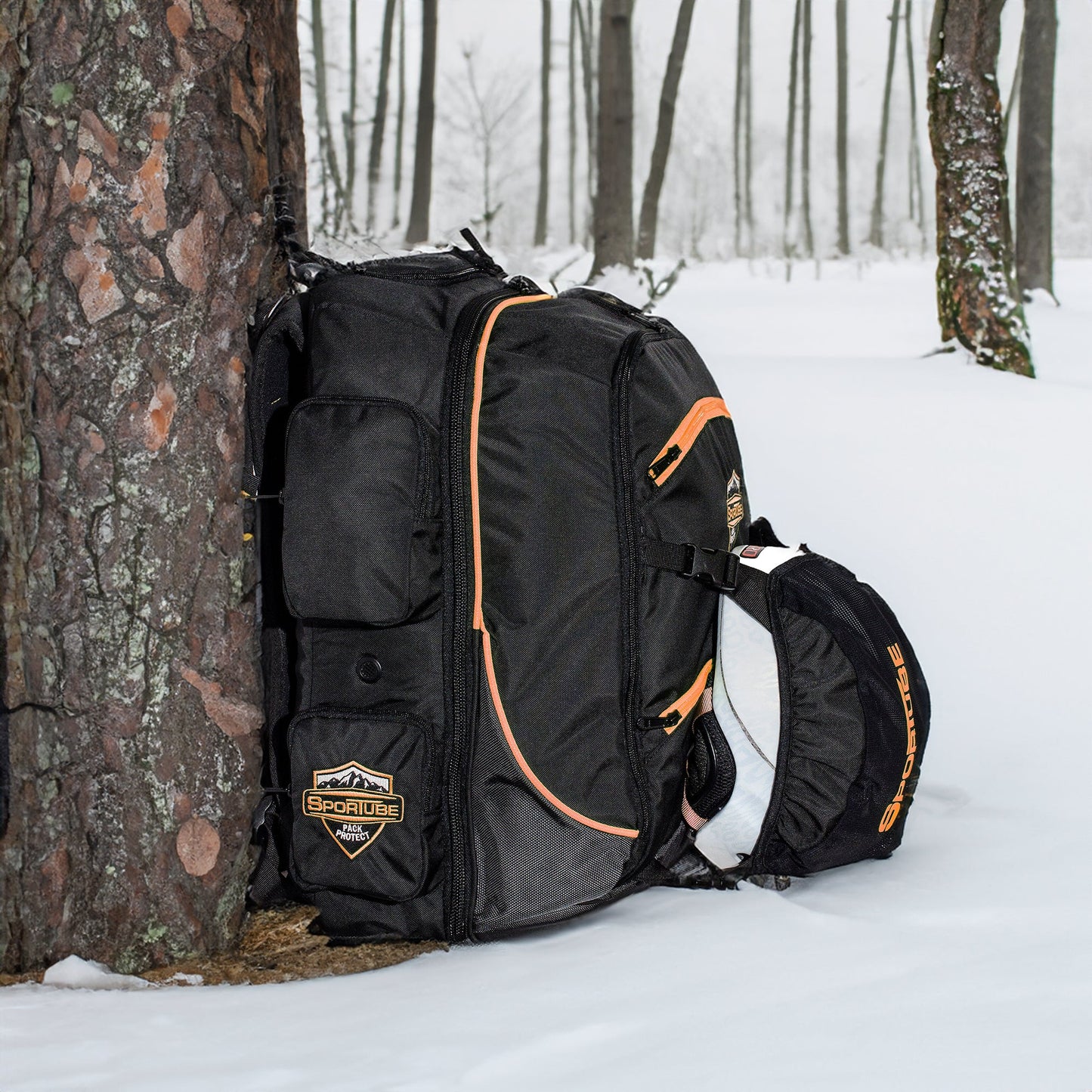 Sportube 44L Overheader Airline Carry On Padded Gear & Boot Backpack, Orange