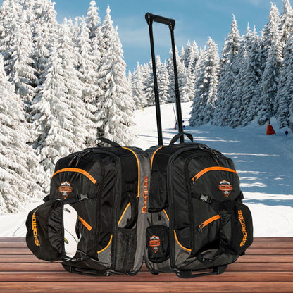 Sportube Cabin Cruiser Wheeled Carry On Padded Gear & Travel Boot Bag, Orange