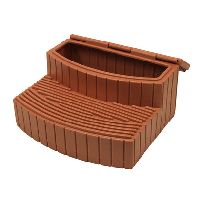 Good Ideas Sora Steps Lightweight Outdoor & Indoor Storage Step, Terra Cotta