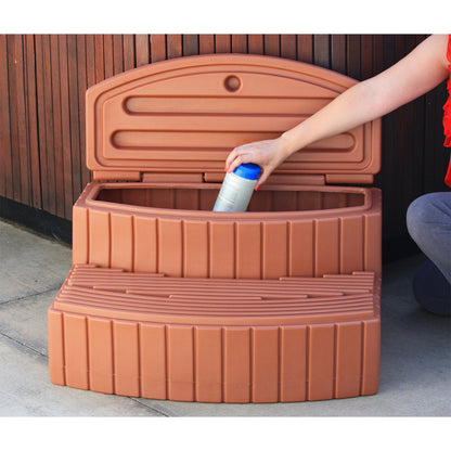 Good Ideas Sora Steps Lightweight Outdoor & Indoor Storage Step, Terra Cotta