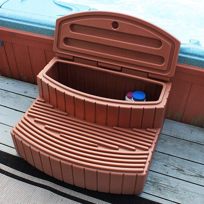 Good Ideas Sora Steps Lightweight Outdoor & Indoor Storage Step, Terra Cotta