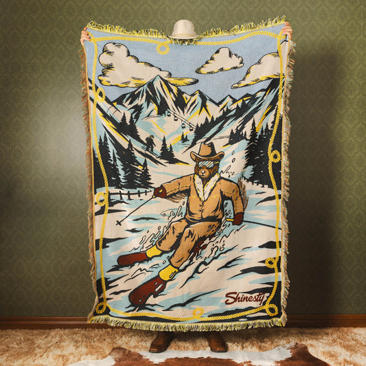 The Double Black Bear | Shinesty Woven Tapestry Blanket