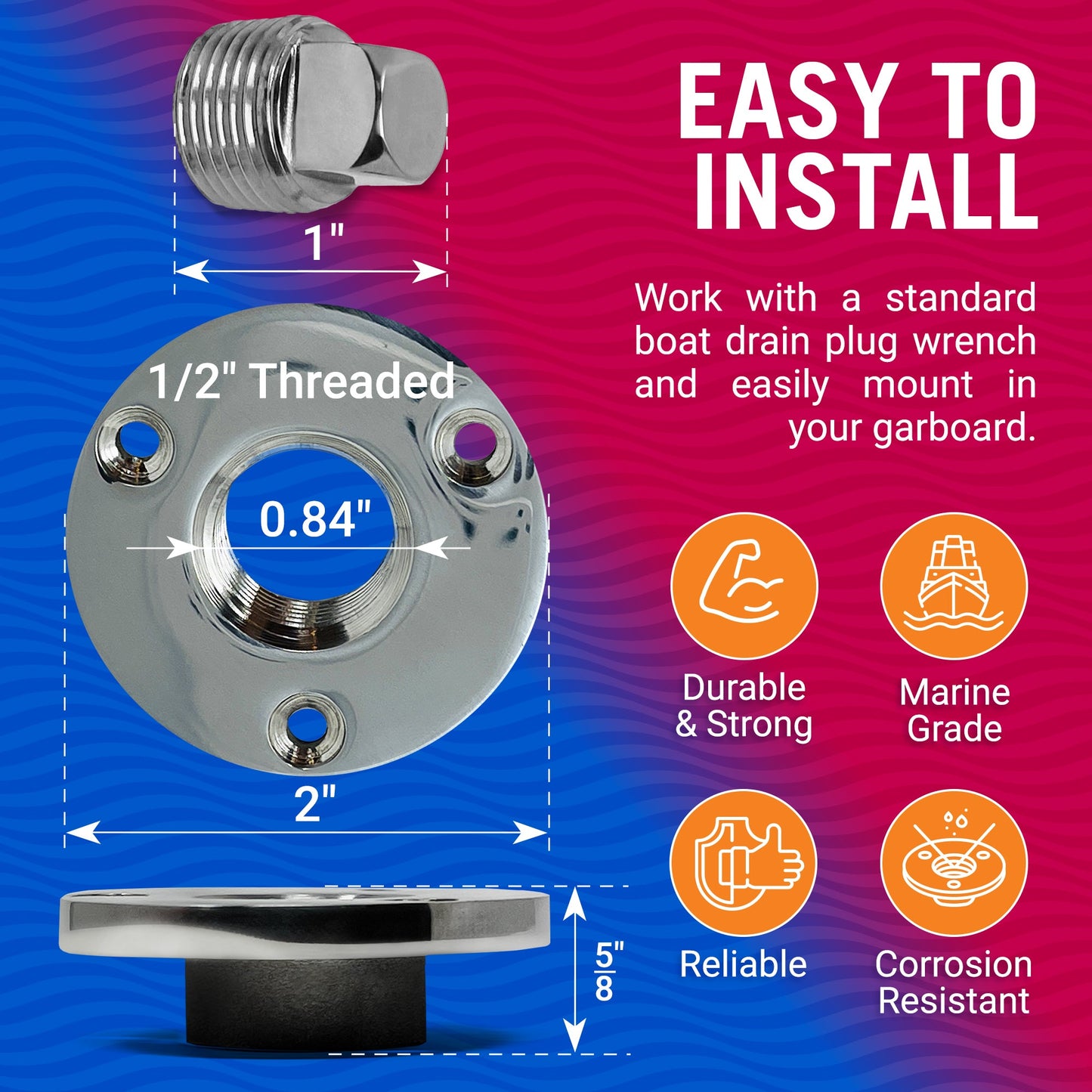 Boat Drain Plug Kit