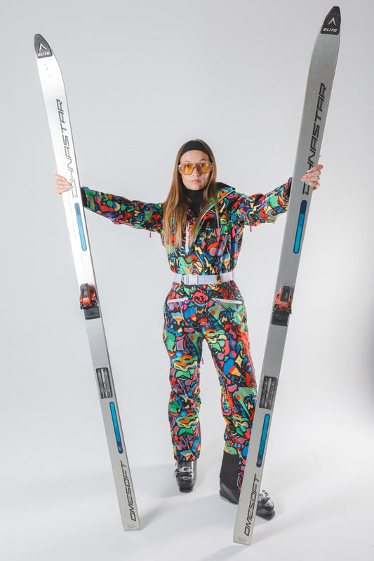 The Stairway to Heaven | Trippy Curved Fit Women's One Piece Ski Suit