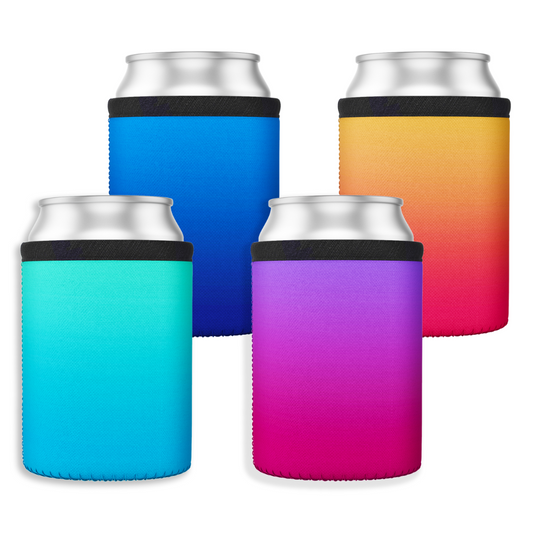 Ombre Can Coolers for Cans and Bottles