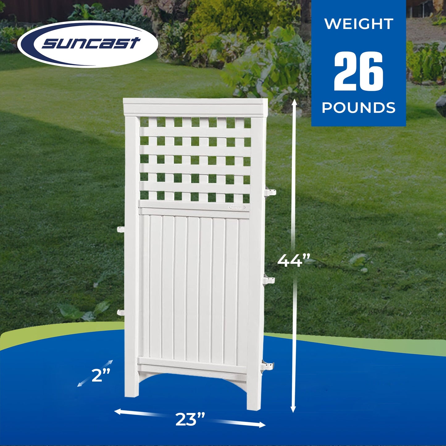 Suncast Trash Hideaway 33 Gal. & Outdoor Garden Yard 4 Panel Screen Enclosure