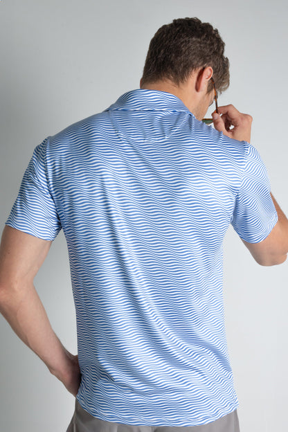 The Swim Lesson | Blue Wave Tropical Men’s Polo