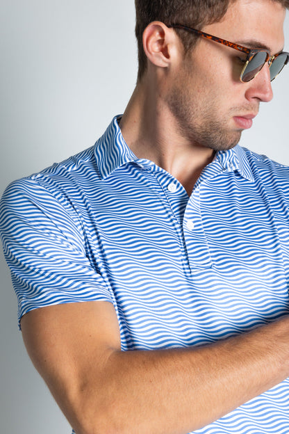 The Swim Lesson | Blue Wave Tropical Men’s Polo