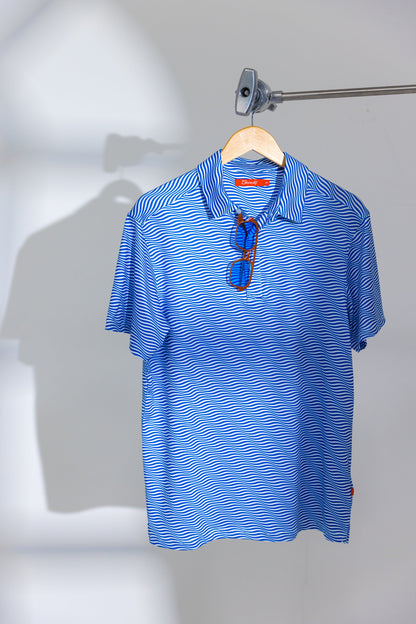 The Swim Lesson | Blue Wave Tropical Men’s Polo