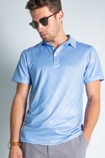 The Swim Lesson | Blue Wave Tropical Men’s Polo